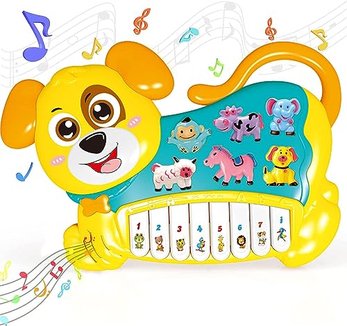 Preview image Dog Design Piano - Musical, Flashing Lights and Animal Sounds - BachcheCompany.com