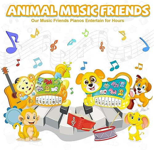 Preview image 3rd product image for Dog Design Piano - Musical, Flashing Lights and Animal Sounds - BachcheCompany.com