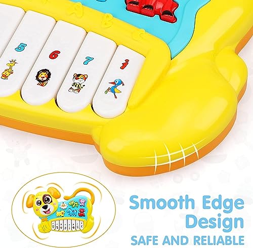 Preview image 4th product image for Dog Design Piano - Musical, Flashing Lights and Animal Sounds - BachcheCompany.com