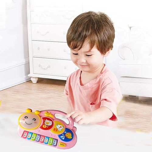 Preview image 2nd product image for Happy Caterpillar Piano Musical Toy - 8 Keys, Drum Pads, Music Switch - BachcheCompany.com