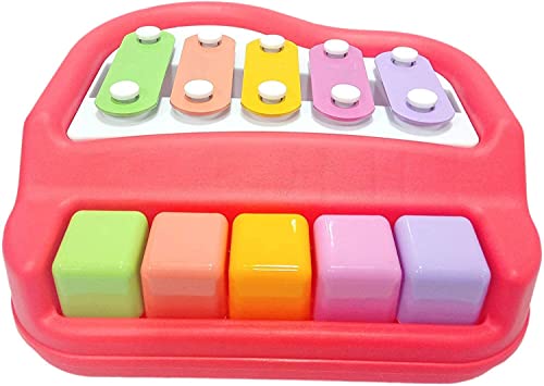 Musical Multi-Keys Xylophone and Piano for Kids - Non-Toxic and Non-Battery - Red - BachcheCompany.com