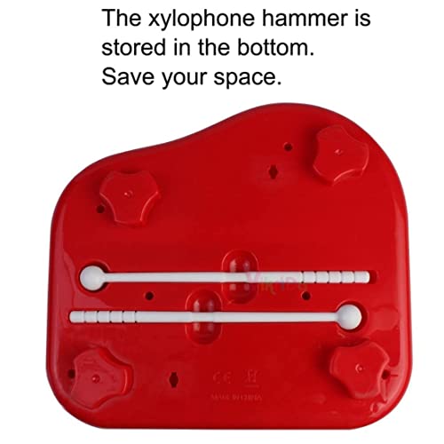 Preview image 4th product image for Musical Multi-Keys Xylophone and Piano for Kids - Non-Toxic and Non-Battery - Red - BachcheCompany.com