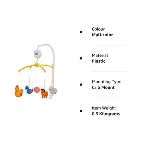 Preview image 8th product image for Delightful Safari-Themed Musical Cot Mobile for Your Little One - BachcheCompany.com