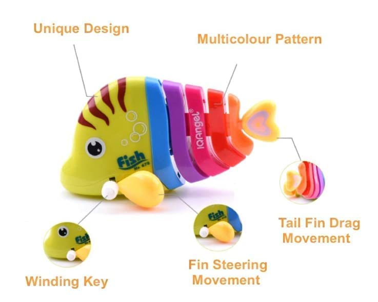 Preview image 3rd product image for Colorful Movable Coral Fish Toy Set for Kids - Pack of 2 - BachcheCompany.com