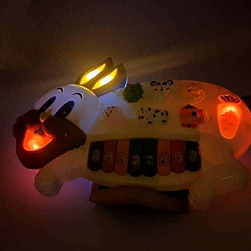 Preview image 6th product image for Cute Musical Piano Toy for Kids - Rabbit Piano, Multicolour - BachcheCompany.com