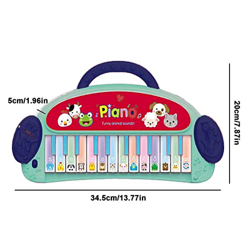 Preview image 2nd product image for Fun and Versatile Portable Piano with Animal Sounds - Blue - BachcheCompany.com