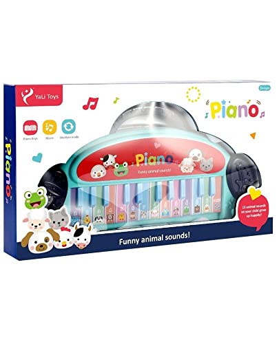 Preview image 4th product image for Fun and Versatile Portable Piano with Animal Sounds - Blue - BachcheCompany.com