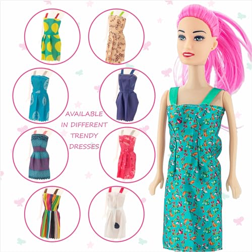 Preview image 5th product image for Myra Doll - Moveable Arms and Legs, Green Dress - BachcheCompany.com