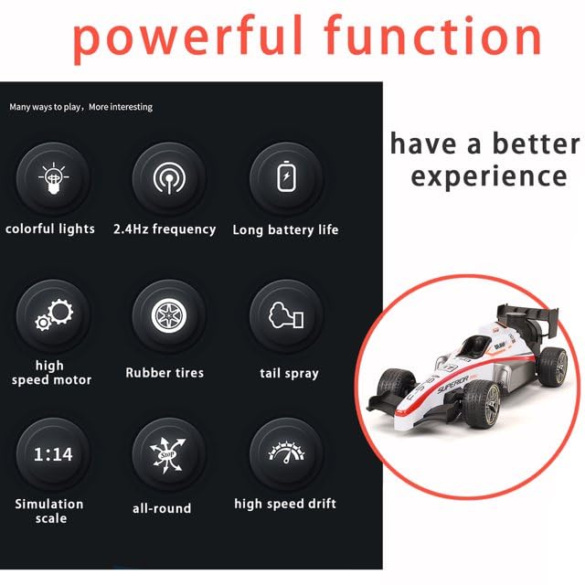 Preview image 6th product image for High-Speed RC F1 Racing Car for Kids with Rechargeable Battery - BachcheCompany.com