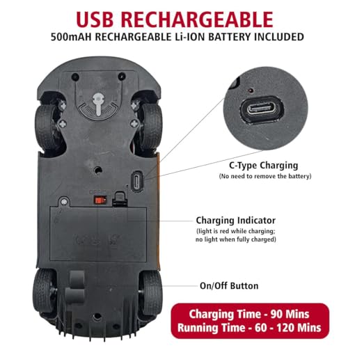 Preview image 5th product image for High-Speed Mini Remote Control Car for Kids - USB Rechargeable - BachcheCompany.com