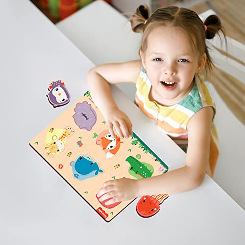 Preview image 3rd product image for Wooden Montessori Puzzle Toy for Kids | Fisher Price - BachcheCompany.com