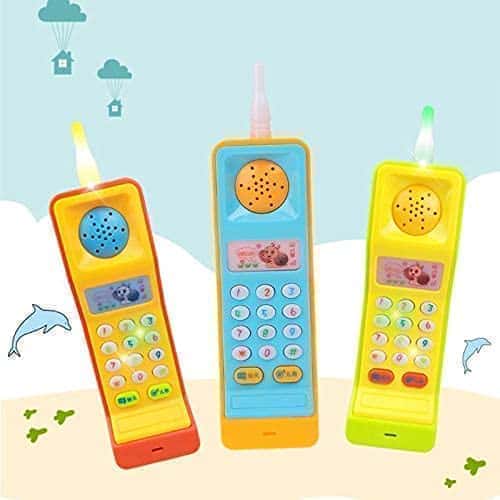 Preview image 8th product image for Interactive Musical Toy Phone for Kids - Animal Sounds, Numbers, Lights and Music - BachcheCompany.com