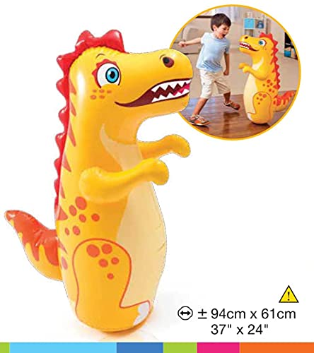 Preview image 3rd product image for Hit Me Inflated Toy - Inflatable Dinosaur Punching Bag for Kids - BachcheCompany.com
