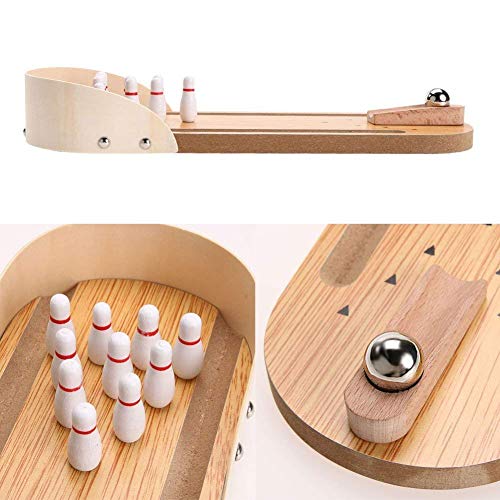 Preview image 4th product image for Fun Bowling Game Toy Set for Kids - Mini Wooden Desktop Version - BachcheCompany.com