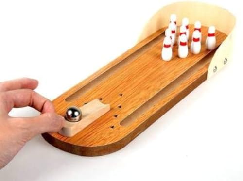 Preview image 5th product image for Fun Bowling Game Toy Set for Kids - Mini Wooden Desktop Version - BachcheCompany.com