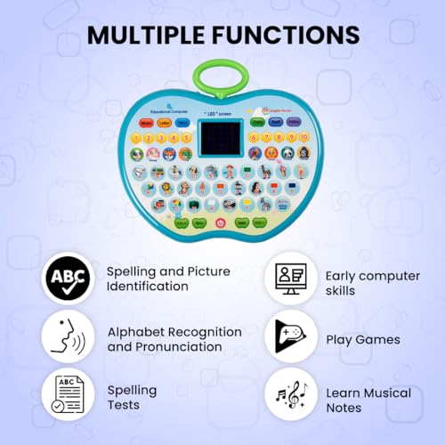 Preview image 3rd product image for Play and Learn Laptop Toy - Blue Color - BachcheCompany.com