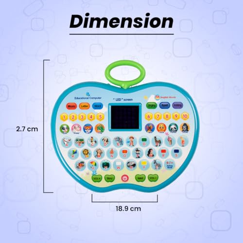 Preview image 4th product image for Play and Learn Laptop Toy - Blue Color - BachcheCompany.com