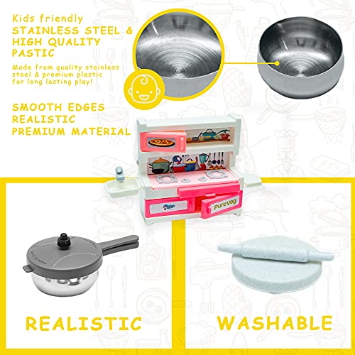 Preview image 4th product image for 19-Piece Kitchen Play Set for Kids - Roleplay Pretend Play Kit - BachcheCompany.com