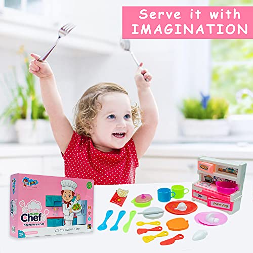 Preview image 5th product image for Perfect Roleplay Kitchen Set for Kids | Masterchef Play Set - BachcheCompany.com