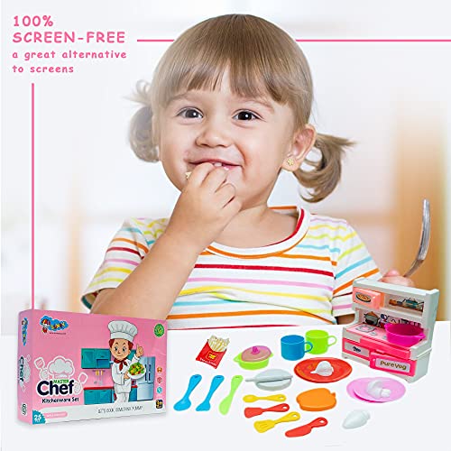 Preview image 6th product image for Perfect Roleplay Kitchen Set for Kids | Masterchef Play Set - BachcheCompany.com