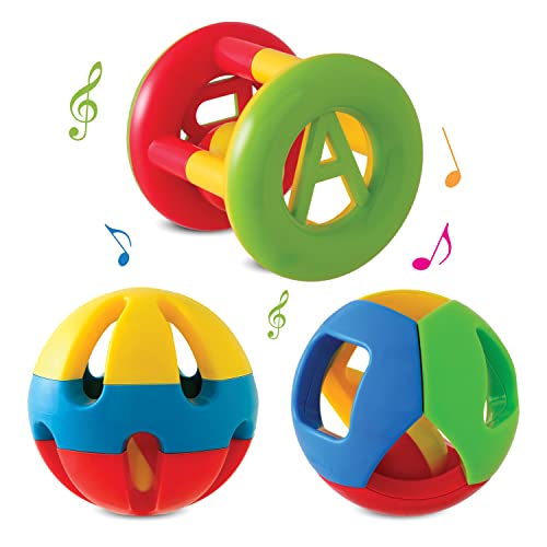 Preview image 3rd product image for 3-Piece Littles Grab and Shake Rattles for Babies - Multi-Color - BachcheCompany.com