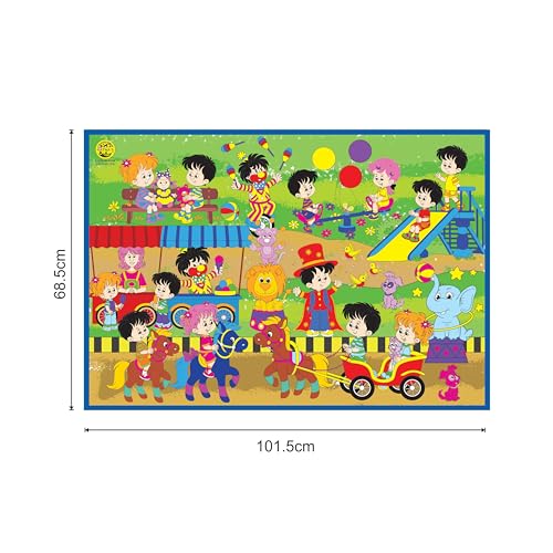 Preview image 3rd product image for My Coloring Mat - Carnival Print - 40x27 - Washable and Reusable - Kids Coloring Kit - BachcheCompany.com