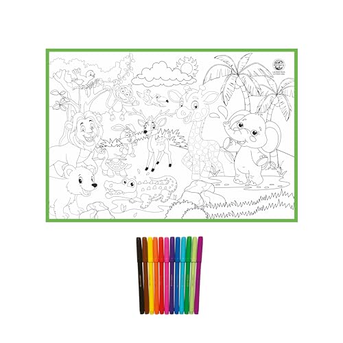 Preview image 2nd product image for My Coloring Mat: Fun and Easy Way to Learn - 40x27 Inches - BachcheCompany.com