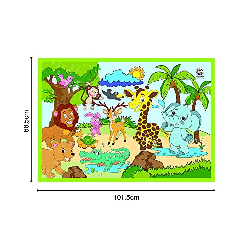 Preview image 3rd product image for My Coloring Mat: Fun and Easy Way to Learn - 40x27 Inches - BachcheCompany.com