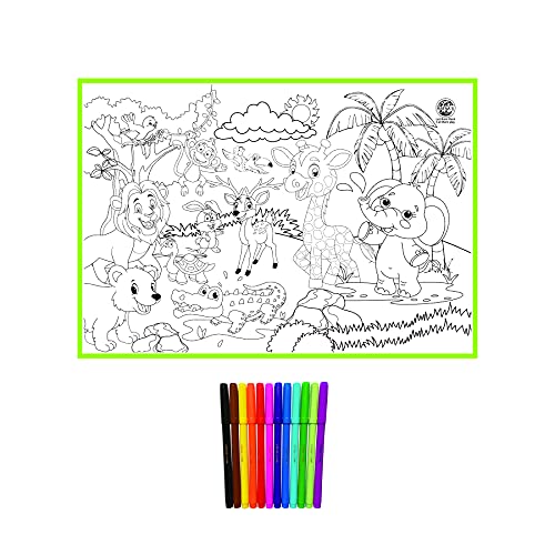 Preview image 4th product image for My Coloring Mat: Fun and Easy Way to Learn - 40x27 Inches - BachcheCompany.com