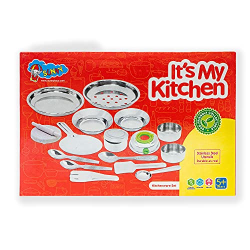 Preview image 7th product image for Kids' Plastic Kitchen Set - Roleplay and Pretend Play Set - BachcheCompany.com