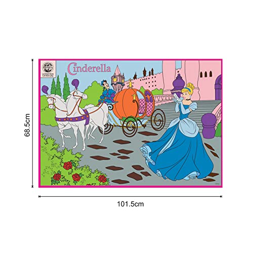 Preview image 3rd product image for My Coloring Mat Cinderella DIY Kit for Kids - Big Size Mat - BachcheCompany.com