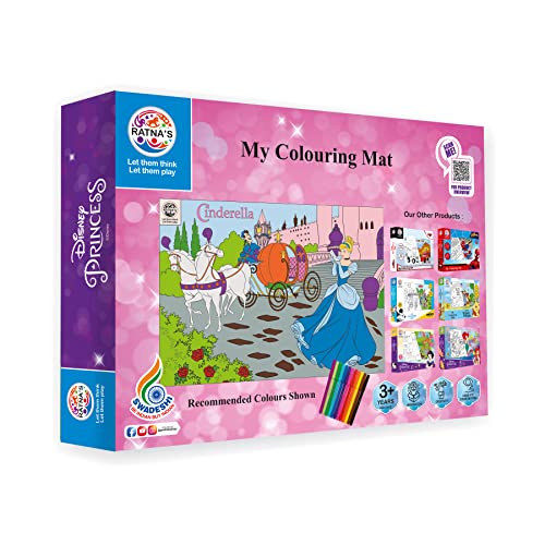 Preview image 4th product image for My Coloring Mat Cinderella DIY Kit for Kids - Big Size Mat - BachcheCompany.com