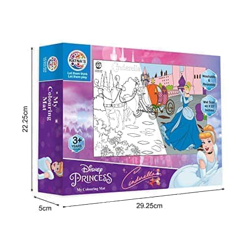 Preview image 5th product image for My Coloring Mat Cinderella DIY Kit for Kids - Big Size Mat - BachcheCompany.com