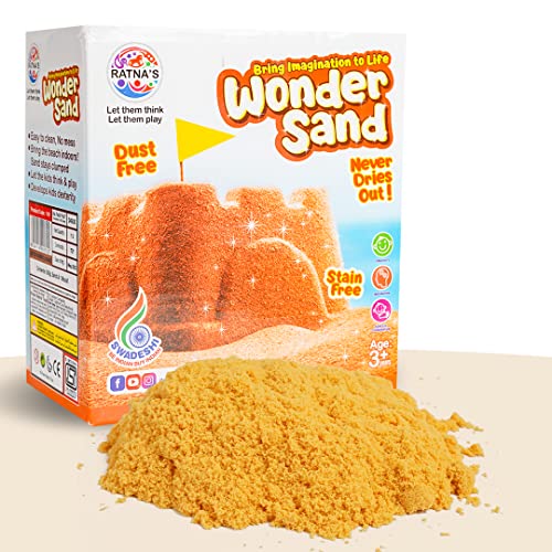 Preview image 500g Smooth Sand for Kids with Big Mould - Orange Color - BachcheCompany.com