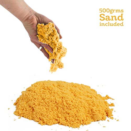 Preview image 2nd product image for 500g Smooth Sand for Kids with Big Mould - Orange Color - BachcheCompany.com