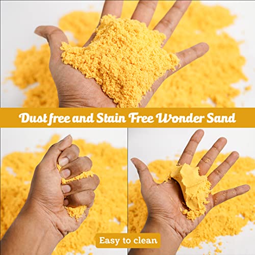 Preview image 3rd product image for 500g Smooth Sand for Kids with Big Mould - Orange Color - BachcheCompany.com