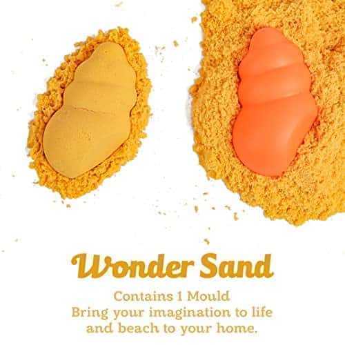 Preview image 6th product image for 500g Smooth Sand for Kids with Big Mould - Orange Color - BachcheCompany.com