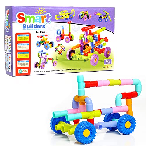 Preview image Smart Builders: Building Blocks Set 2 - Multicolor 68 pieces - BachcheCompany.com