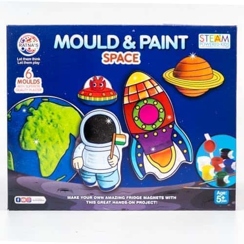 7th product image for Space Themed DIY Kit: Create Plaster Magnets & Badges - 6 Moulds- BachcheCompany.com