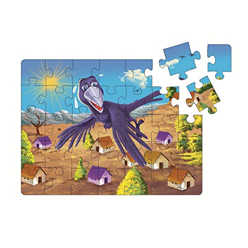 2nd product image for Interactive Jigsaw Puzzle & Storybook Set for Kids - The Thirsty Crow- BachcheCompany.com