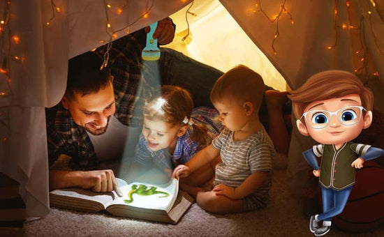 7th product image for Projector Flashlight Torch for Kids | 6 Slides, 48 Patterns - BachcheCompany.com