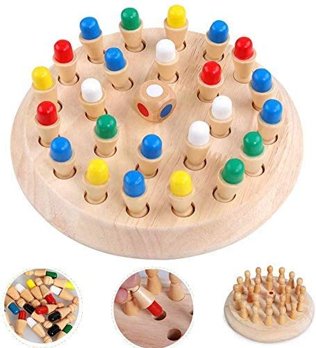 Preview image 3 for Wooden Memory Matchstick Chess Game for Kids