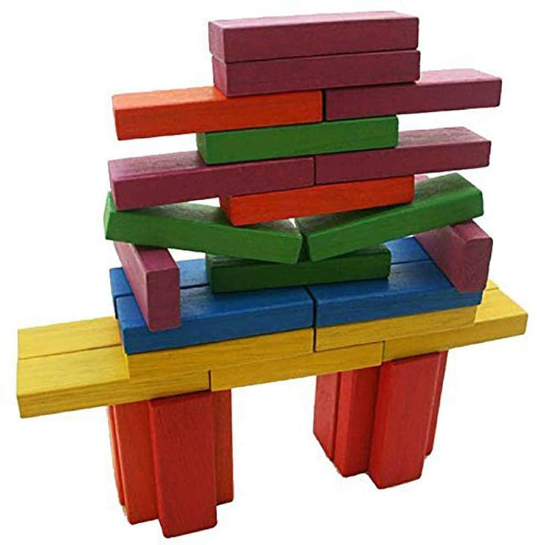 Preview image 3 for Wooden Building Blocks Toy - 48 Pieces