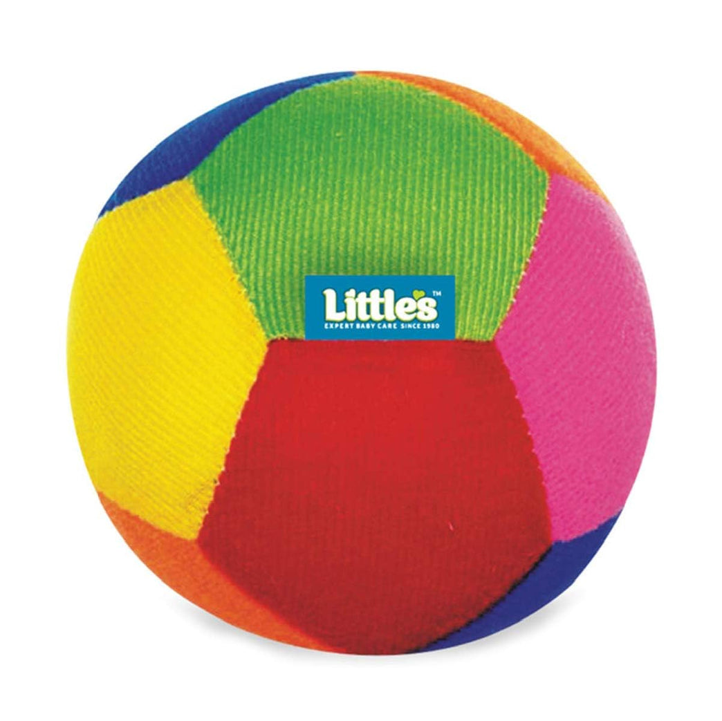 Soft Plush Baby Ball with Rattle - 11cm, Multi Color - BachcheCompany.com