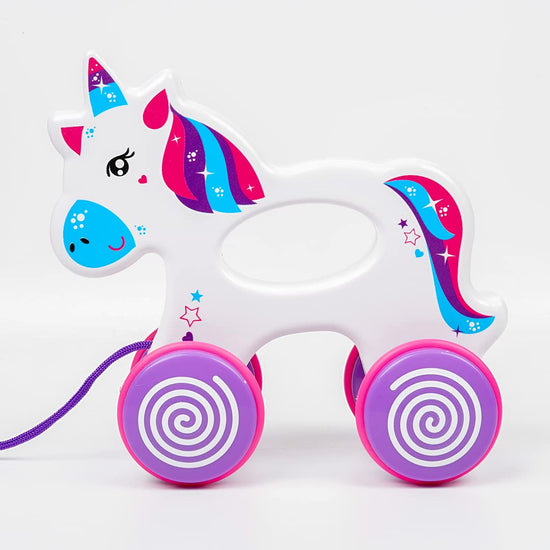 2nd product image for Sparky The Unicorn: Pull Along Toy for Infants - BachcheCompany.com