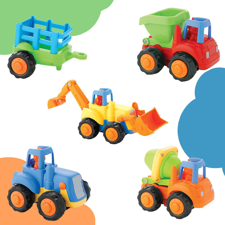 Preview image 0 for Unbreakable Friction Cars for Kids - Set of 5 Pcs