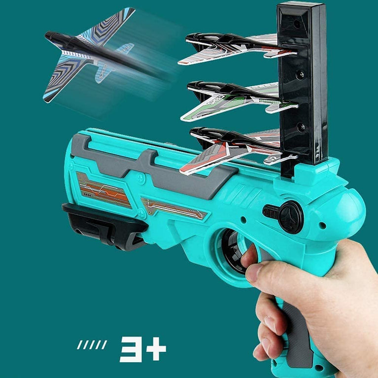 Preview image 5 for Air Battle Gun Toy for Kids - 4 Foam Airplanes and Pistol Shooting