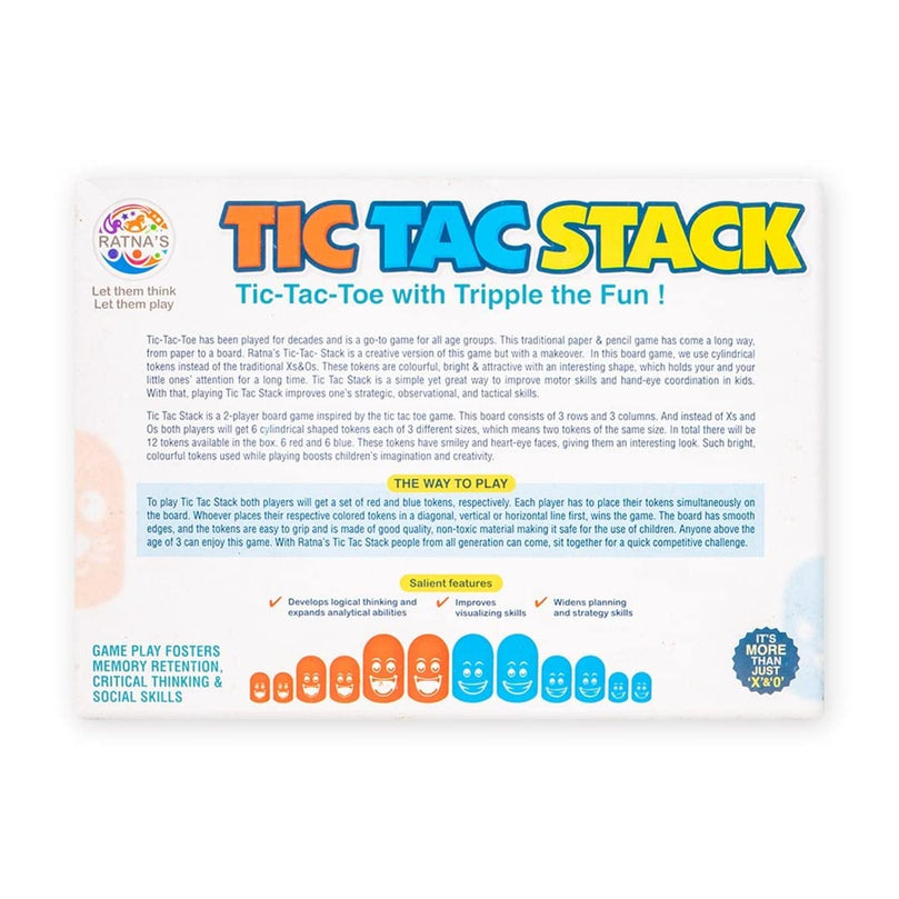 2nd product image for Tic Tac Stack: Mind-Challenging Strategy Board Game - BachcheCompany.com