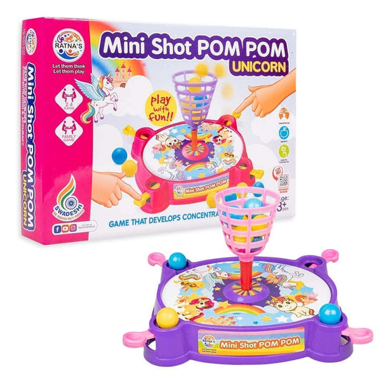 3rd product image for Play Fun Family Board Game: Ratnas Mini Shot Pom Pom - BachcheCompany.com