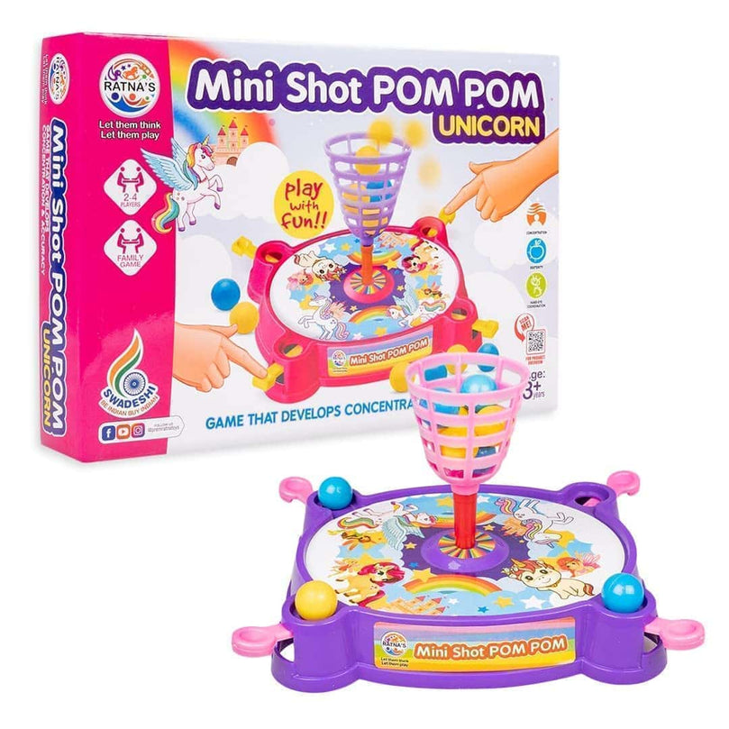 3rd product image for Play Fun Family Board Game: Ratnas Mini Shot Pom Pom - BachcheCompany.com